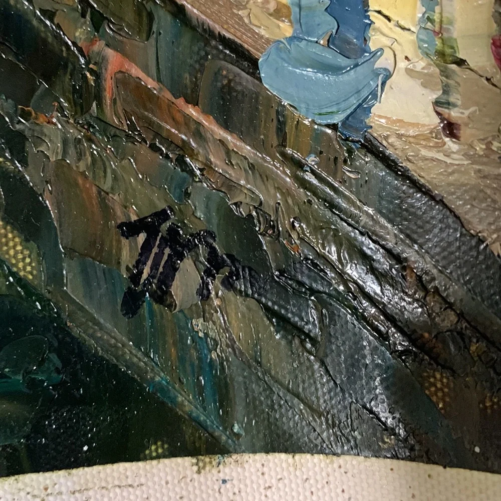 Original, hand painted oil painting.  Painting 24x20. Canvas 26.5x23.25. - Picture 2 of 4